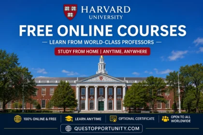 Free Online Harvard University Courses 2026 for international students studying from home through Harvard Online and edX.