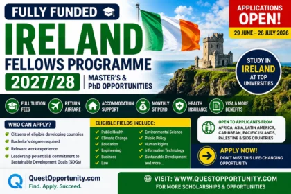 Ireland Fellows Programme 2027/28 Fully Funded Scholarship in Ireland