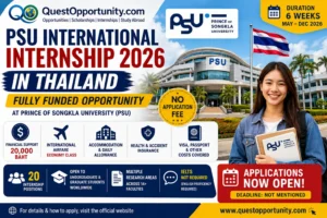 PSU International Internship 2026 in Thailand