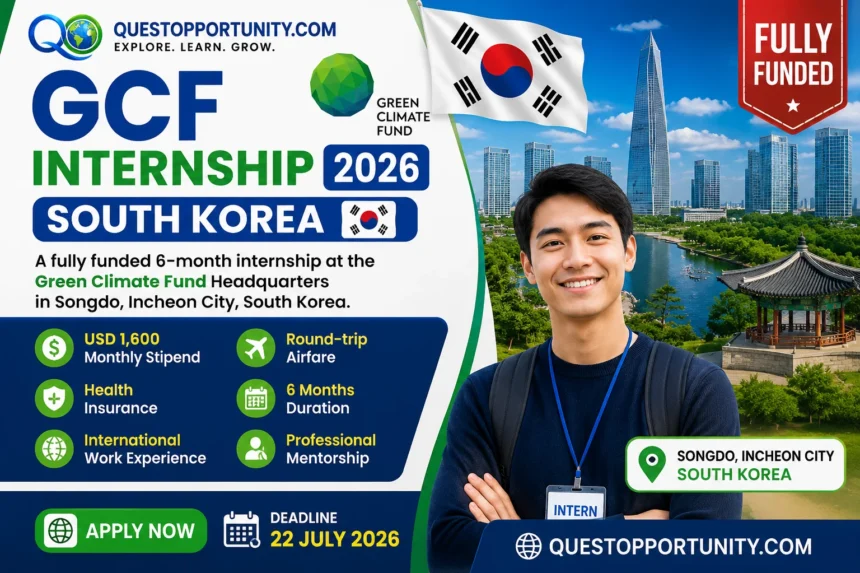 GCF Internship 2026 in South Korea | Fully Funded Green Climate Fund Internship with USD 1,600 Monthly Stipend