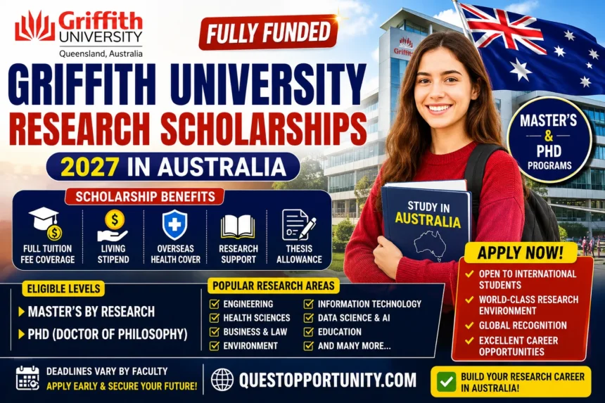 Griffith University Research Scholarships 2027