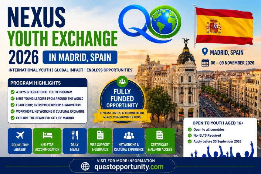 Nexus Youth Exchange 2026 in Madrid, Spain (Fully Funded)