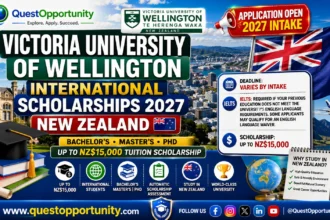 Victoria University of Wellington International Scholarships 2027 in New Zealand