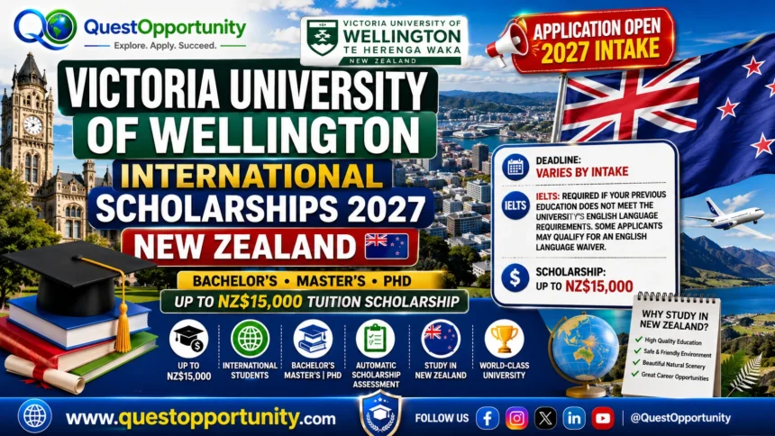 Victoria University of Wellington International Scholarships 2027 in New Zealand