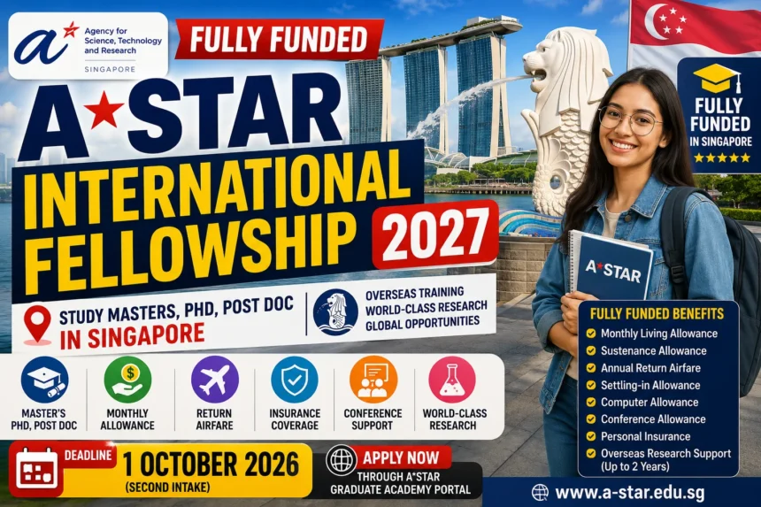 A*STAR International Fellowship 2027 in Singapore | Fully Funded
