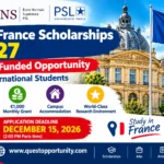 ENS France Scholarships 2027 – fully funded study in France